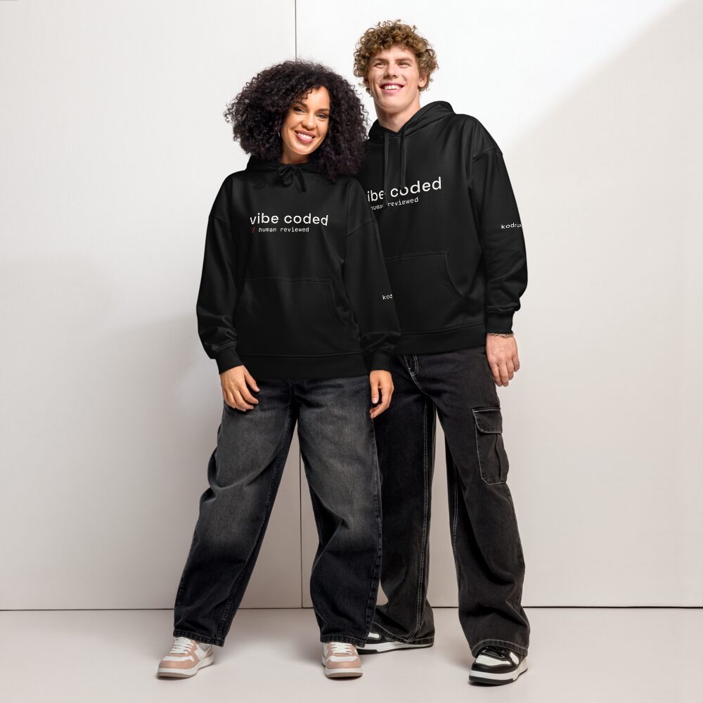 vibe coded // human reviewed hoodie - Kodrux