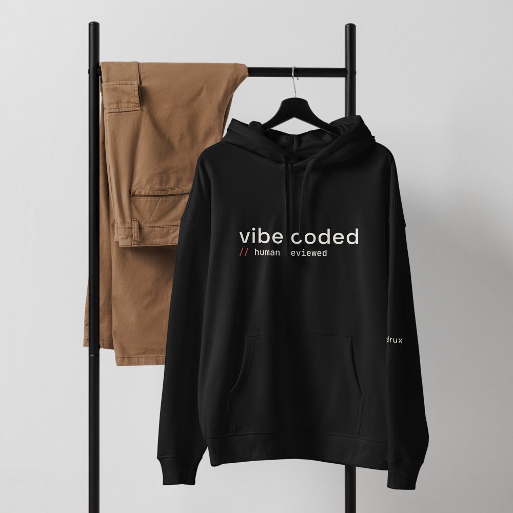 vibe coded // human reviewed hoodie - Kodrux