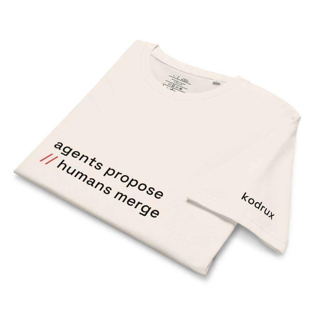 kodrux agents propose humans merge vintage white — folded