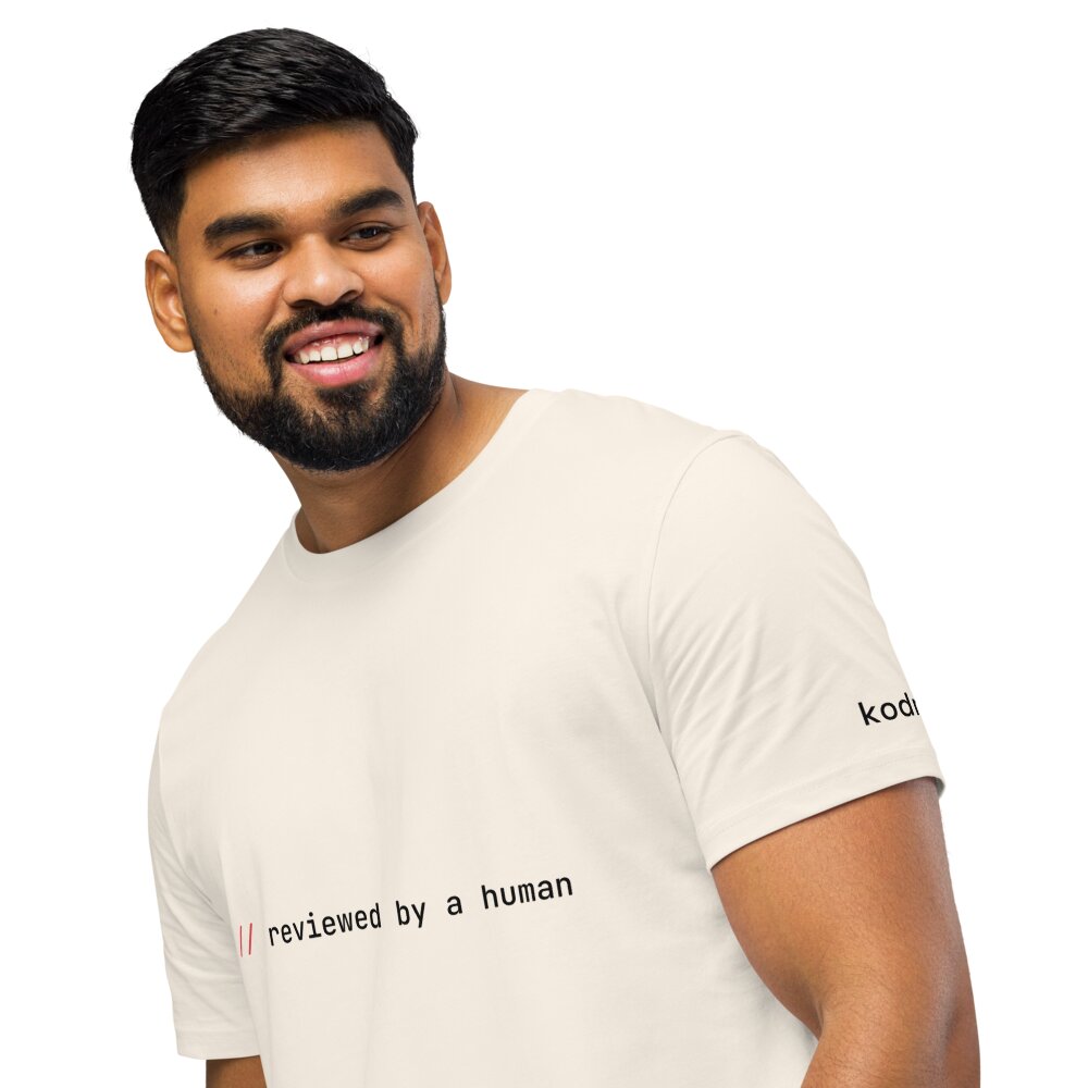 kodrux reviewed by a human vintage white — model front
